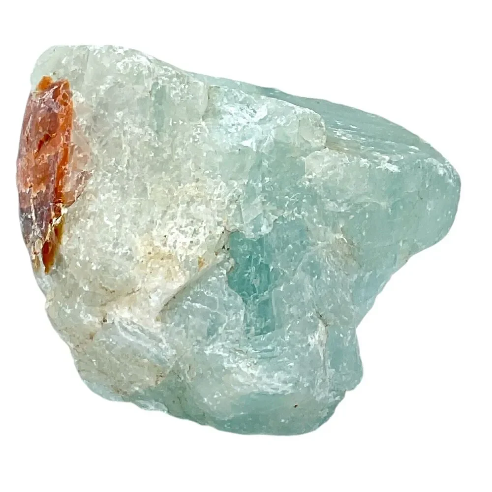 Pale Blue‎ Crackle Art Glass Cullet Glowing Manganese Slag Glass #4GX225